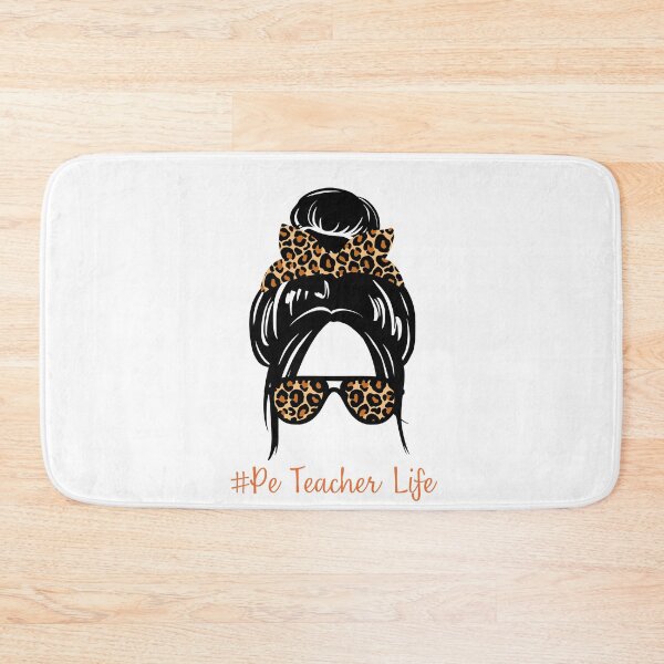 Item preview, PE Teacher Messy Bun Lifes Hair Glasses Funny designed and sold by byrne-ma.