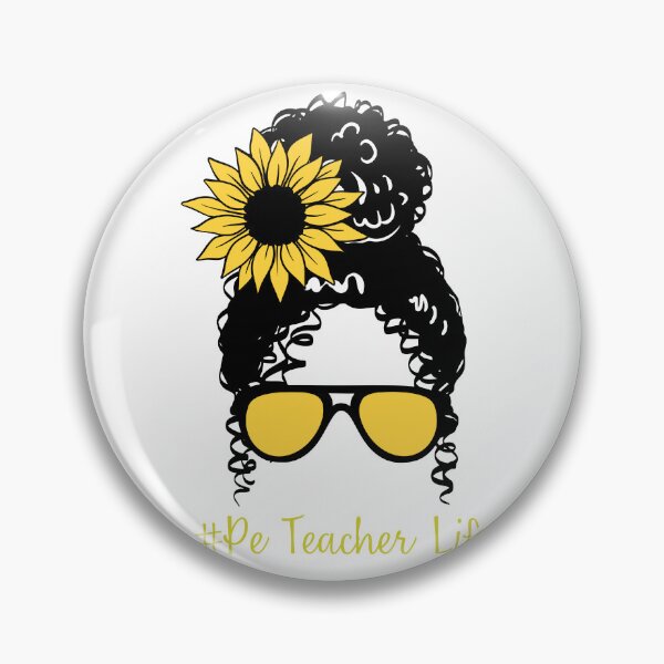 Item preview, PE Teacher Messy Bun Lifes Hair Glasses Funny designed and sold by byrne-ma.