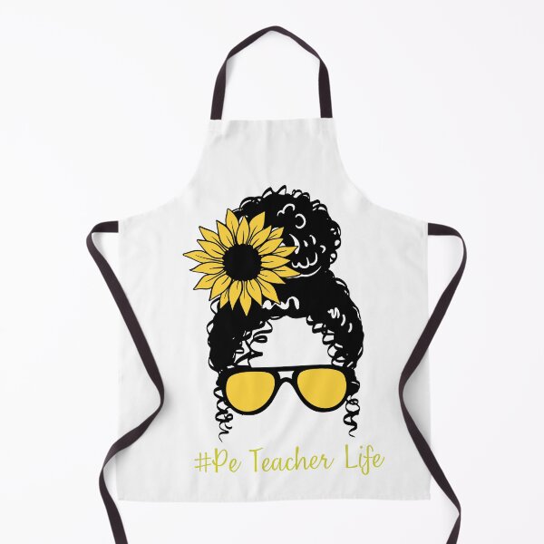 Item preview, PE Teacher Messy Bun Lifes Hair Glasses Funny designed and sold by byrne-ma.