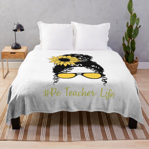 Item preview, PE Teacher Messy Bun Lifes Hair Glasses Funny designed and sold by byrne-ma.