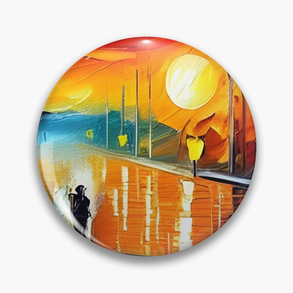 Item preview, Retro Sunset Modern Impressionism 2, Ai Generated Art  designed and sold by ACC .