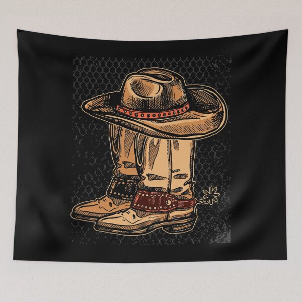 Item preview, Rodeo Bull Riding Hat Line Dance Boots Cowboy designed and sold by scrawnymisfit85.