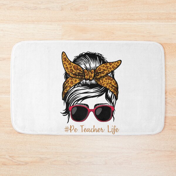 Item preview, PE Teacher Messy Bun Lifes Hair Glasses Funny designed and sold by byrne-ma.