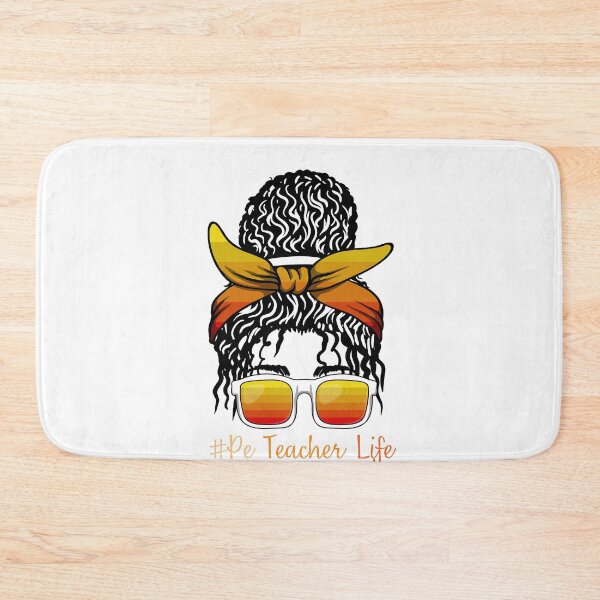 Item preview, PE Teacher Messy Bun Lifes Hair Glasses Funny designed and sold by byrne-ma.