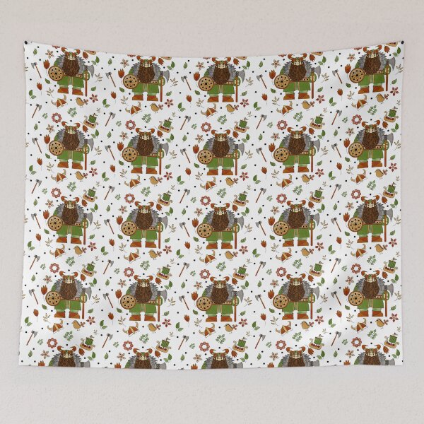 Item preview, Scandinavian Folklore Viking Pattern designed and sold by LotusArtStudio.