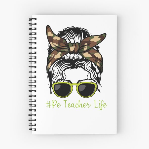 Item preview, PE Teacher Messy Bun Lifes Hair Glasses Funny designed and sold by byrne-ma.