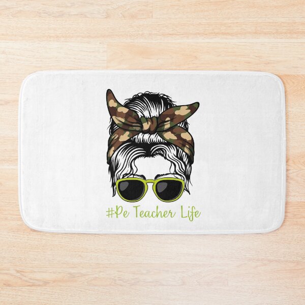 Item preview, PE Teacher Messy Bun Lifes Hair Glasses Funny designed and sold by byrne-ma.