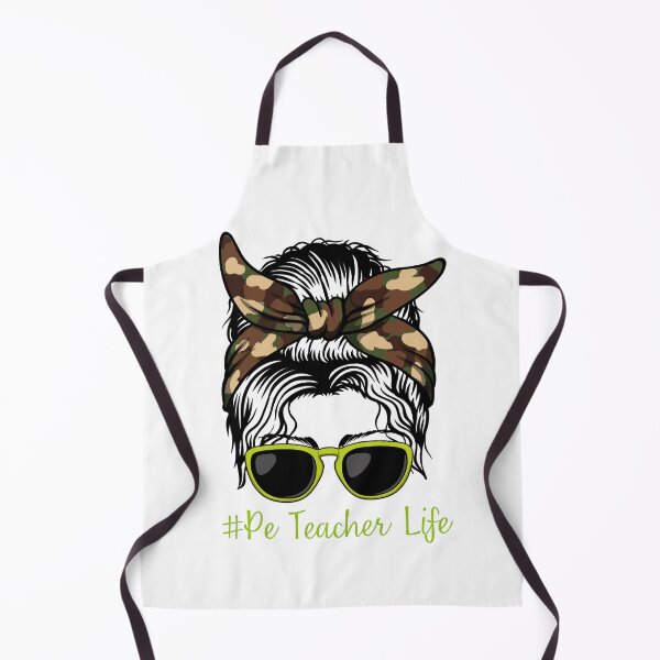 Item preview, PE Teacher Messy Bun Lifes Hair Glasses Funny designed and sold by byrne-ma.