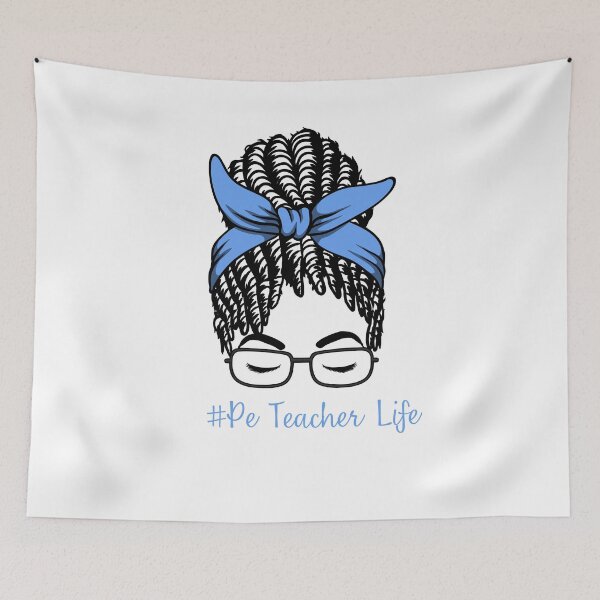 Item preview, PE Teacher Messy Bun Lifes Hair Glasses Funny designed and sold by byrne-ma.
