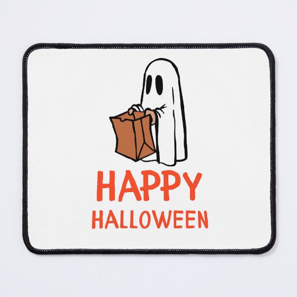 Item preview, Happy Halloween Person in a Ghost Costume Holding a Paper Bag Design designed and sold by WBP Mart.