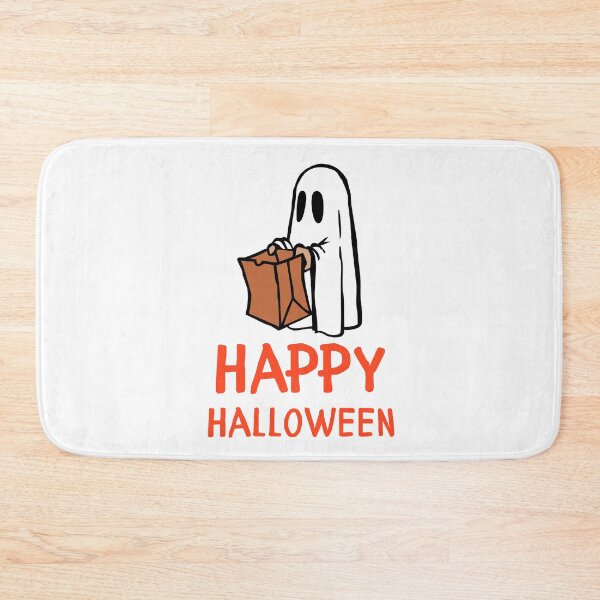 Item preview, Happy Halloween Person in a Ghost Costume Holding a Paper Bag Design designed and sold by WBP Mart.