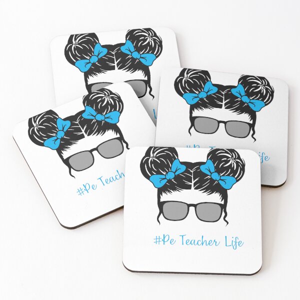 Item preview, PE Teacher Messy Bun Lifes Hair Glasses Funny designed and sold by byrne-ma.