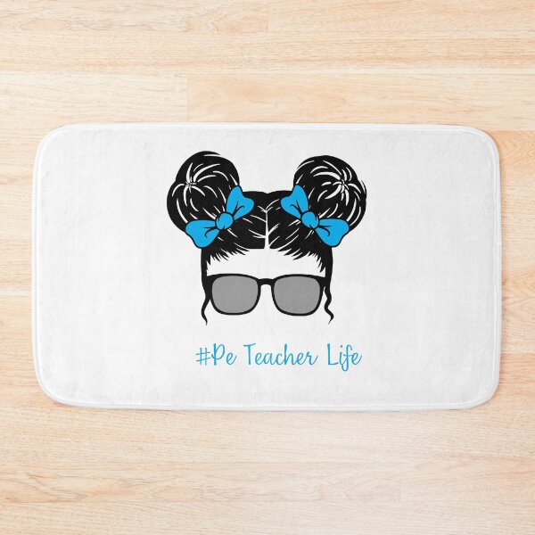 Item preview, PE Teacher Messy Bun Lifes Hair Glasses Funny designed and sold by byrne-ma.