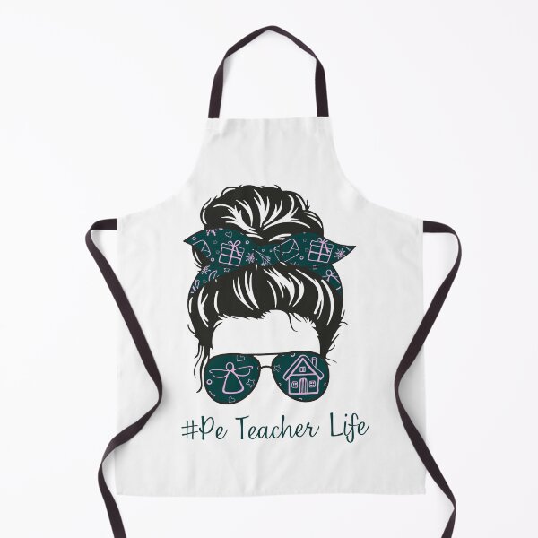 Item preview, PE Teacher Messy Bun Lifes Hair Glasses Funny designed and sold by byrne-ma.