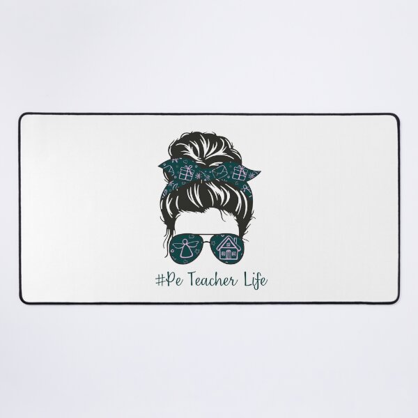 Item preview, PE Teacher Messy Bun Lifes Hair Glasses Funny designed and sold by byrne-ma.
