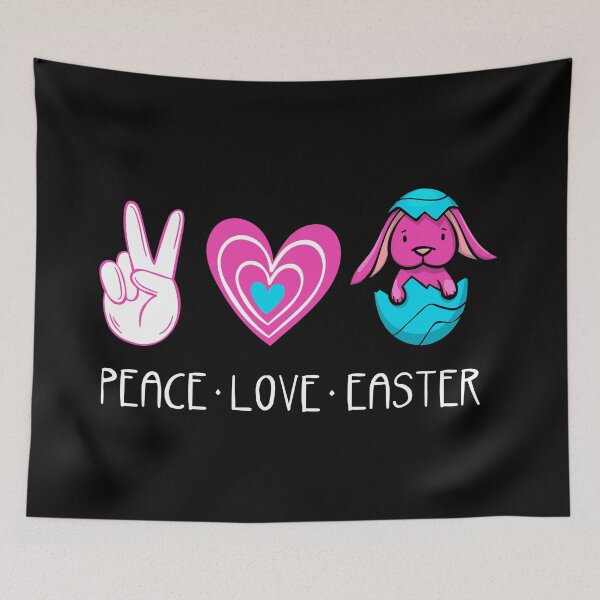 Item preview, Peace Sign Love Heart Easter Bunny designed and sold by haselshirt.