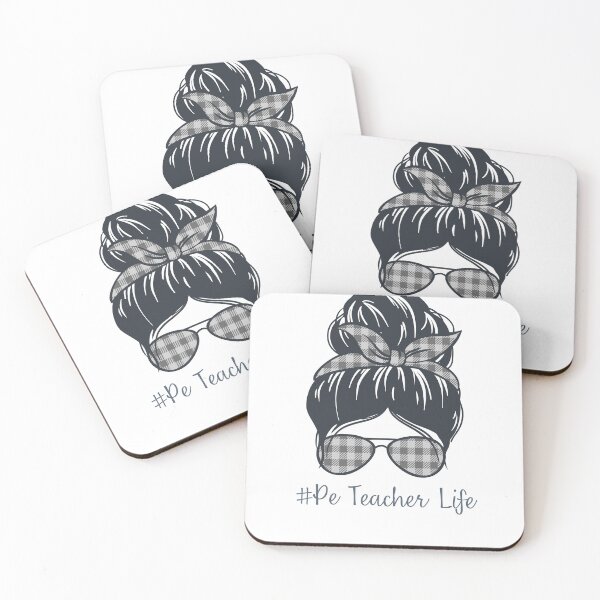 Item preview, PE Teacher Messy Bun Lifes Hair Glasses Funny designed and sold by byrne-ma.
