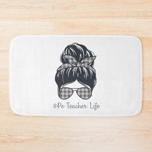 Item preview, PE Teacher Messy Bun Lifes Hair Glasses Funny designed and sold by byrne-ma.