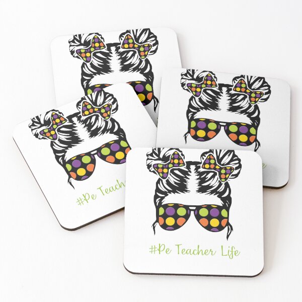 Item preview, PE Teacher Messy Bun Lifes Hair Glasses Funny designed and sold by byrne-ma.