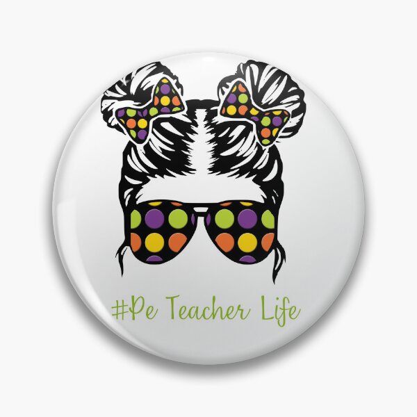 Item preview, PE Teacher Messy Bun Lifes Hair Glasses Funny designed and sold by byrne-ma.