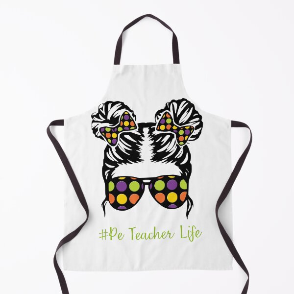 Item preview, PE Teacher Messy Bun Lifes Hair Glasses Funny designed and sold by byrne-ma.