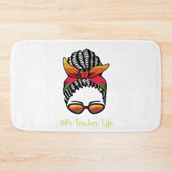 Item preview, PE Teacher Messy Bun Lifes Hair Glasses Funny designed and sold by byrne-ma.