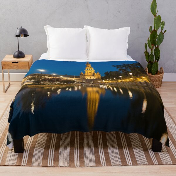 Item preview, Andalusian Night Magic - Soft Reflections at Plaza de Espana in Seville Spain designed and sold by Georgia Mizuleva.