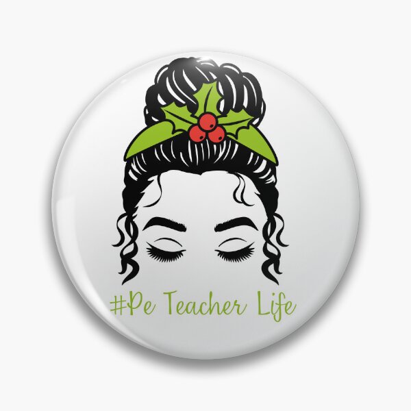 Item preview, PE Teacher Messy Bun Lifes Hair Glasses Funny designed and sold by byrne-ma.