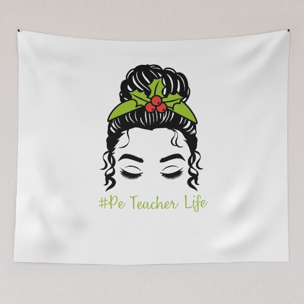 Item preview, PE Teacher Messy Bun Lifes Hair Glasses Funny designed and sold by byrne-ma.