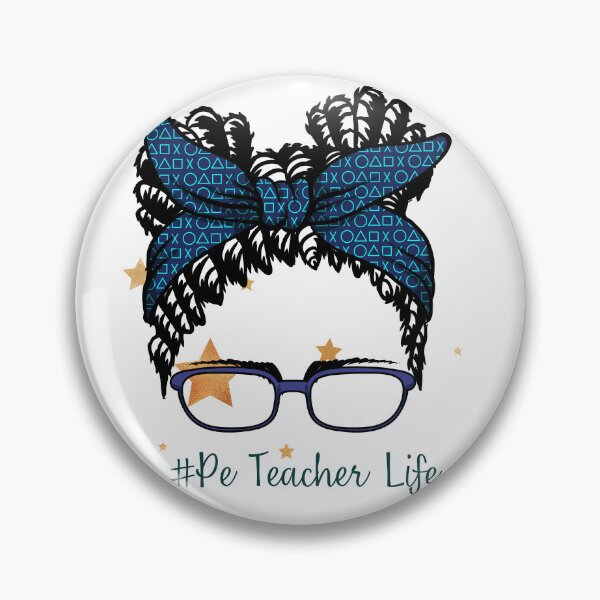 Item preview, PE Teacher Messy Bun Lifes Hair Glasses Funny designed and sold by byrne-ma.