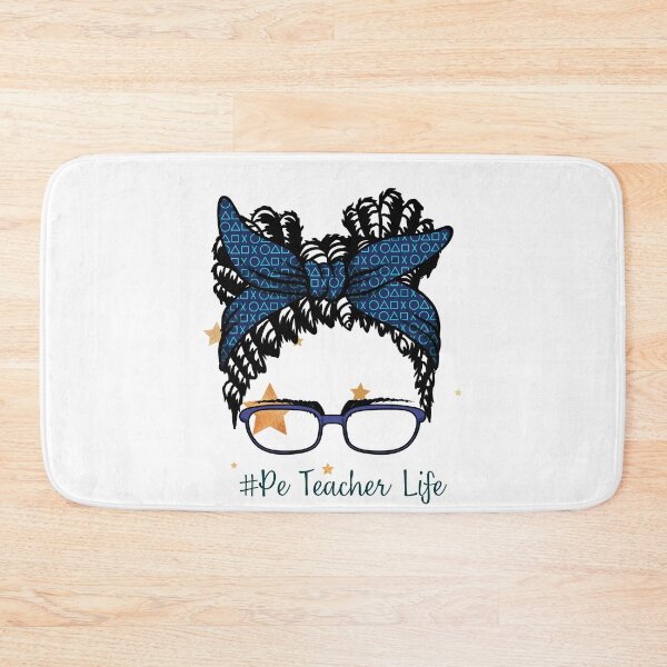 Item preview, PE Teacher Messy Bun Lifes Hair Glasses Funny designed and sold by byrne-ma.