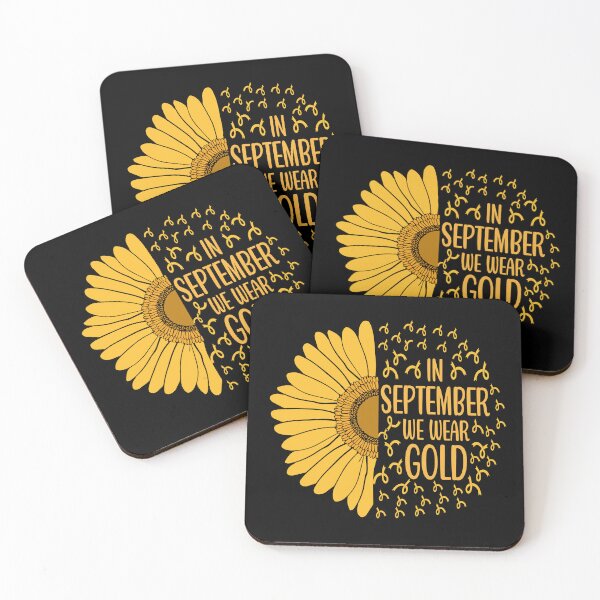 Item preview, In September We Wear Gold Ribbon Childhood Cancer Awareness designed and sold by ghostsanda.