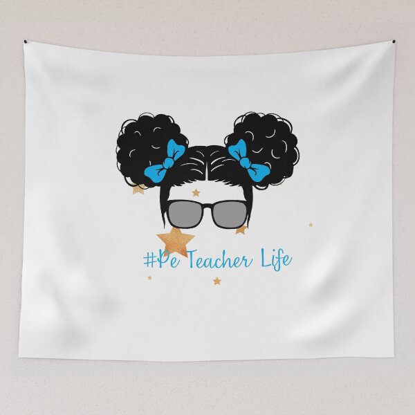 Item preview, PE Teacher Messy Bun Lifes Hair Glasses Funny designed and sold by byrne-ma.