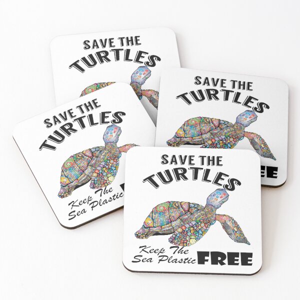 Item preview,   Save the turtles keep the sea plastic free shirts, Save the turtles keep the sea plastic free masks, Save the turtles keep the sea plastic free stickers  designed and sold by Poussyarts.