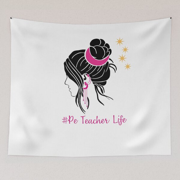 Item preview, PE Teacher Messy Bun Lifes Hair Glasses Funny designed and sold by byrne-ma.