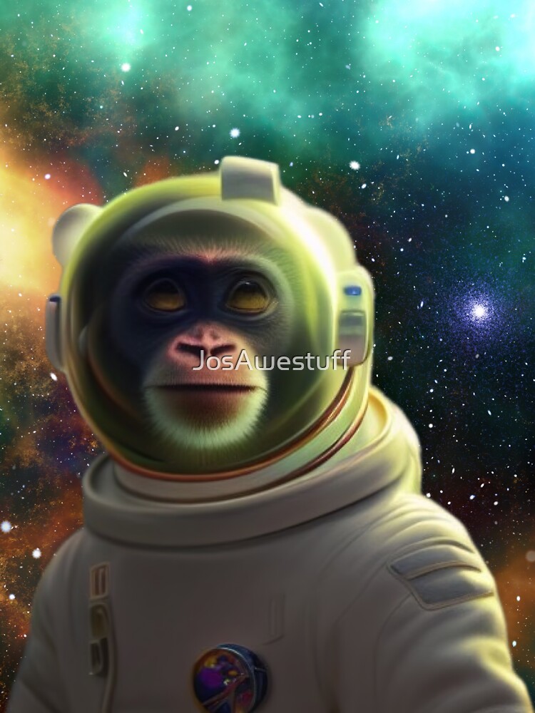 "Astronaut Monkey" Sticker for Sale by JosAwestuff Redbubble