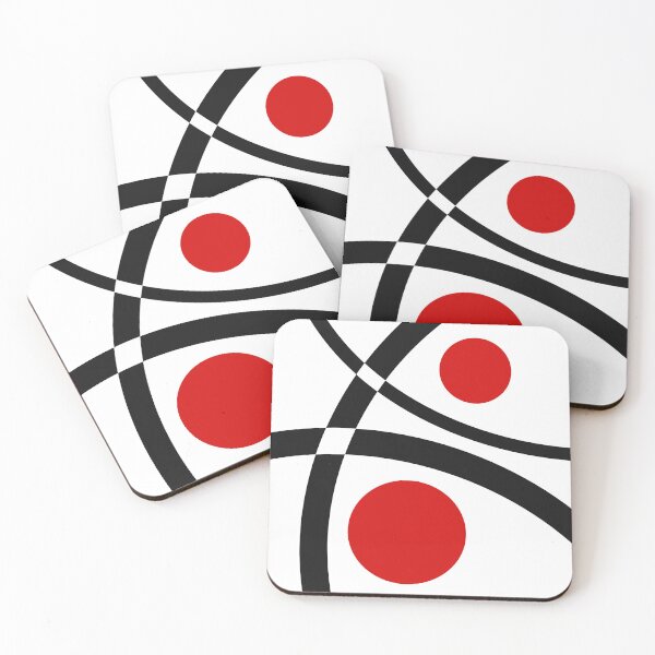 Item preview, Black curves and red circles designed and sold by BattaAnastasia.