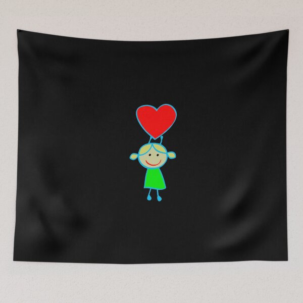 Item preview, little girl with heart designed and sold by AnnaVenski.