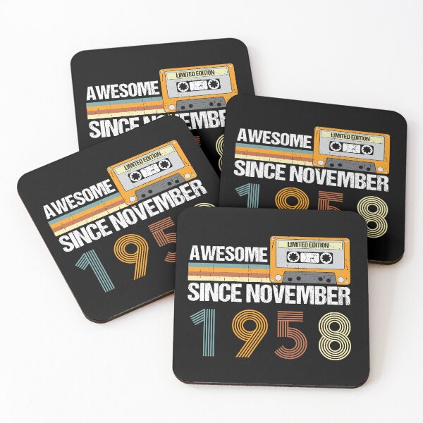 Item preview, Awesome Since November 1958 | 64th Birthday Gifts | 64 Years Old Gifts designed and sold by AMINE  ★★★★★.