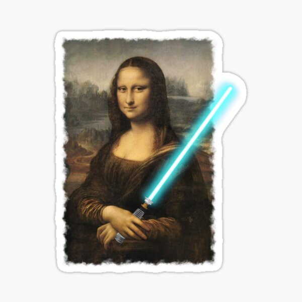 Vista previa del artículo con la obra «Usa la fuerza, Mona Lisa», diseñado y vendido por wabisabi-design.