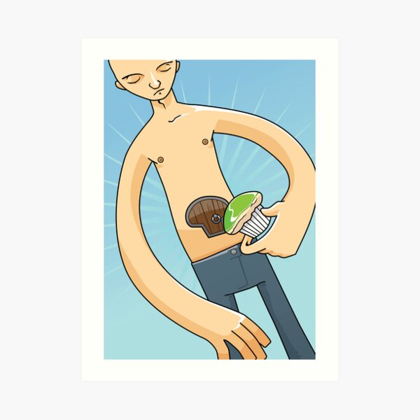 My Stomach has a Cupcake-sized Door Art Print