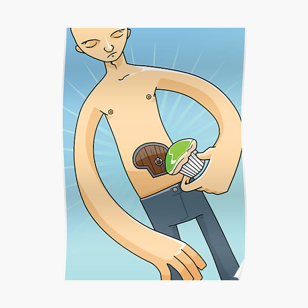 My Stomach has a Cupcake-sized Door Poster