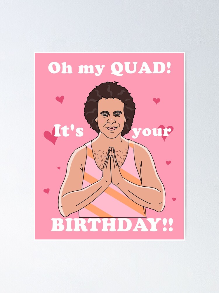 “Richard Simmons - Birthday” Poster for Sale by AshliPizazz | Redbubble