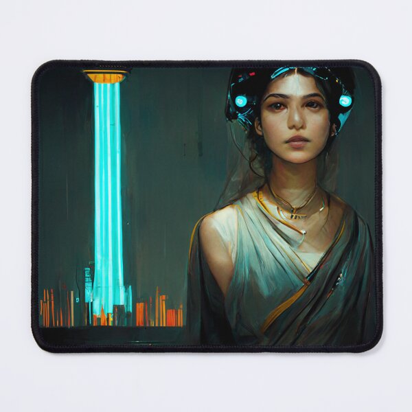 Item preview, Athena In A Cyberpunk World Ancient Greek Goddess designed and sold by Legit Hooligan.