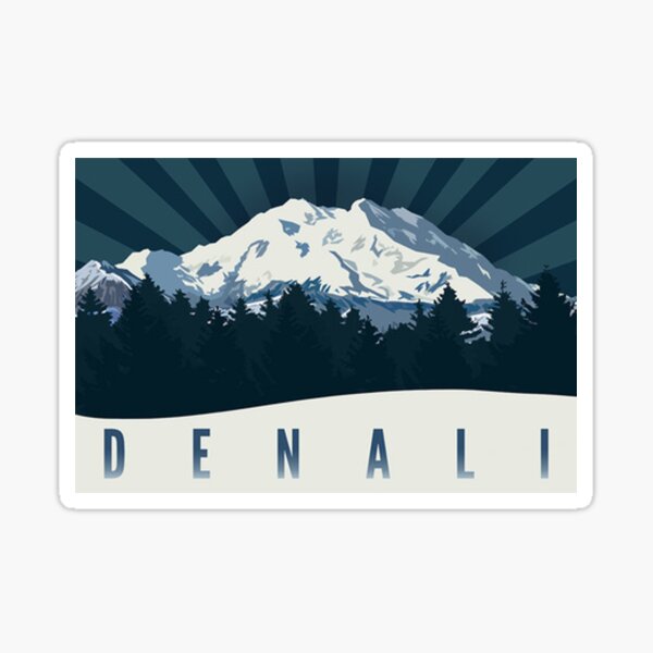 Laptop Decal Denali Mountain Silhouette Decal- Car Decal Car Sticker Mount McKinley