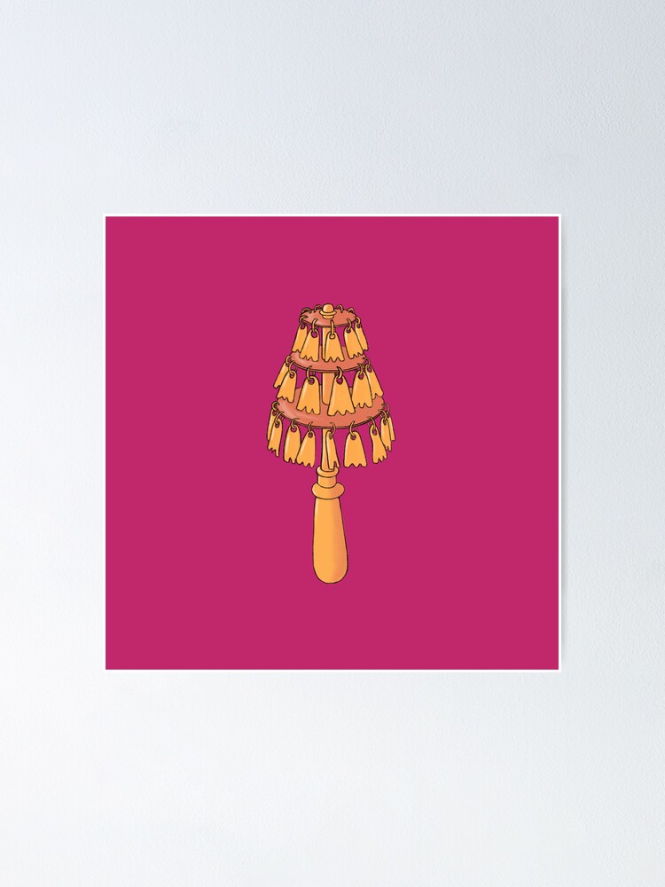 Alternate view of Folk music instrument on pink background Poster