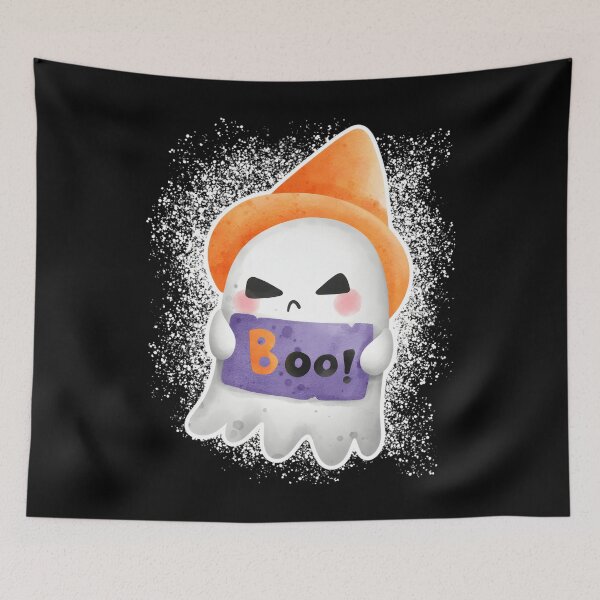 Item preview, Angry Spooky Ghost Hippie Retro Halloween Classic  designed and sold by luulrehrlw.