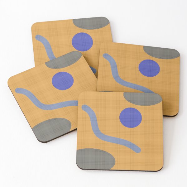 Item preview, Geometric Lines | Abstract Art Design | Orange, Blue and Grey designed and sold by Peaceful Lotus Home Design.