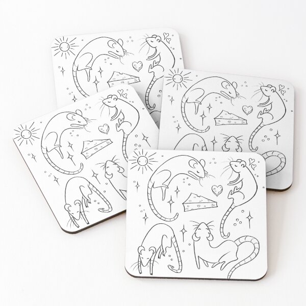 Item preview, Rodent (mouse/rat) tattoo sheet style illustration designed and sold by CrunchyCableStudio.