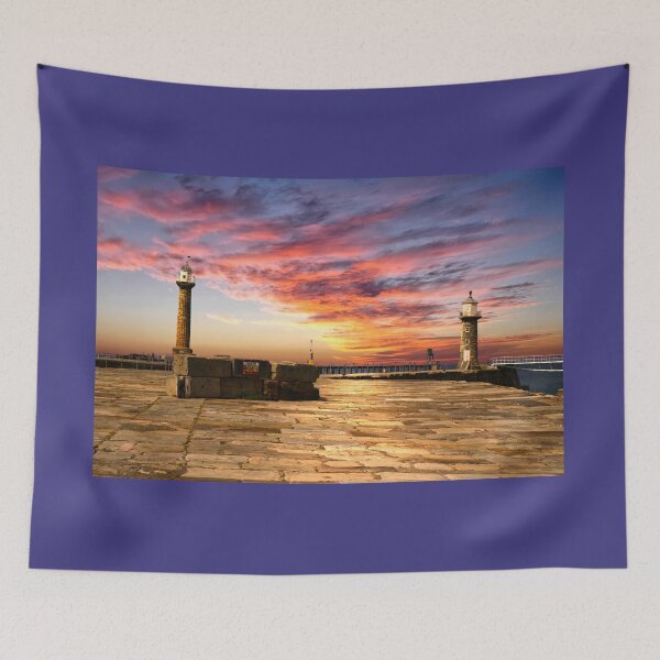 Item preview, Whitby Pier Sunset designed and sold by Alisonchambers2.